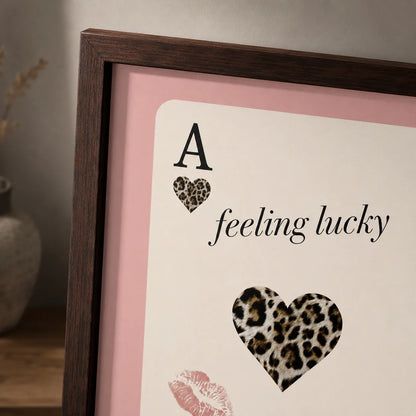Feeling Lucky Leopard Heart Wall Art Decor - Wall Art Decor - packaging