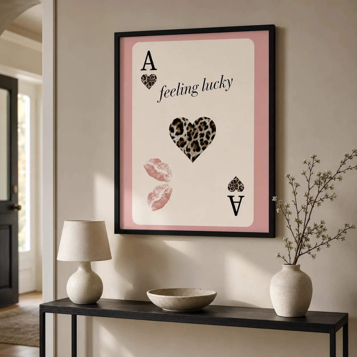 Feeling Lucky Leopard Heart Wall Art Decor - Wall Art Decor - styled