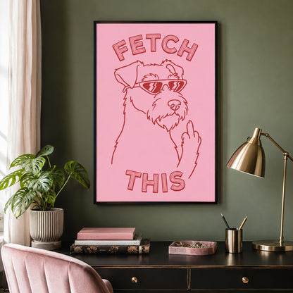 Fetch This Funny Terrier Wall Art Decor preview 3