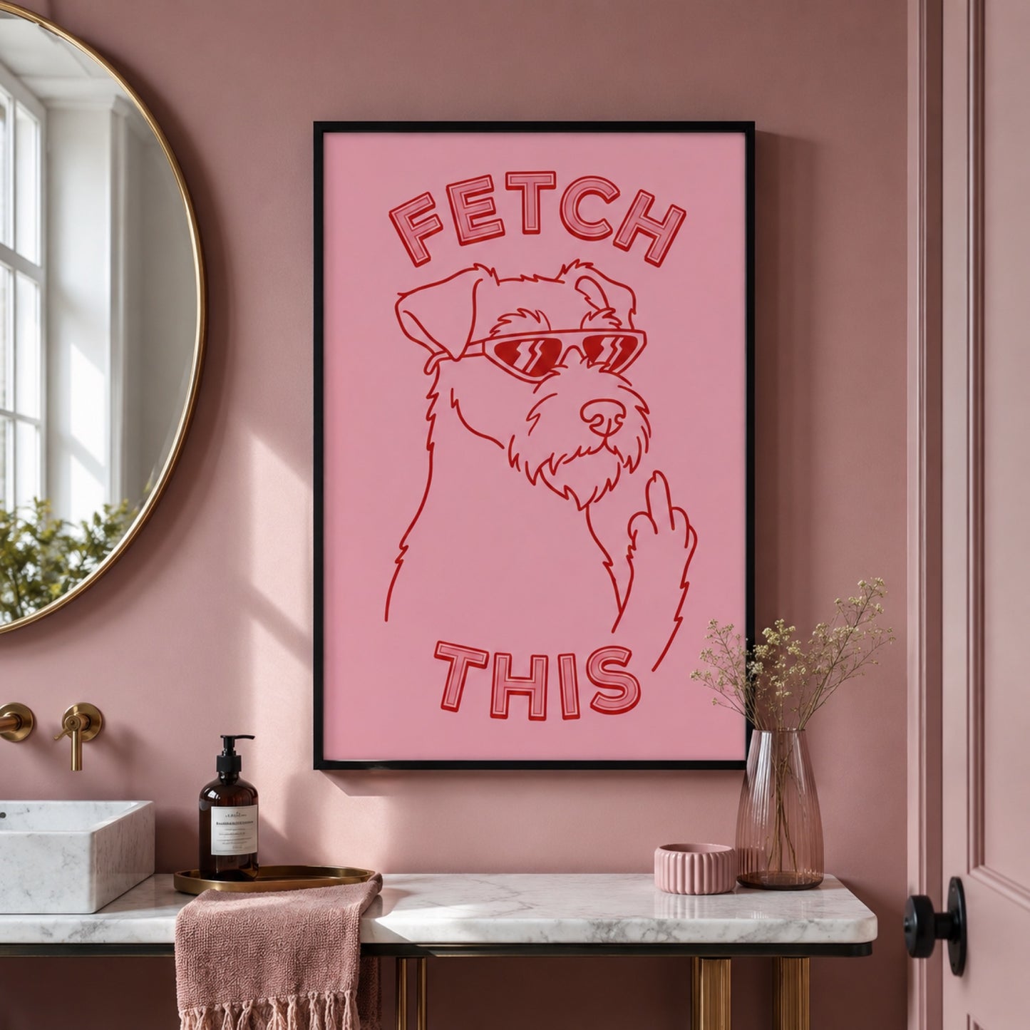 Fetch This Funny Terrier Wall Art Decor preview 4
