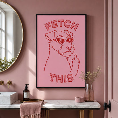Fetch This Funny Terrier Wall Art Decor preview 4