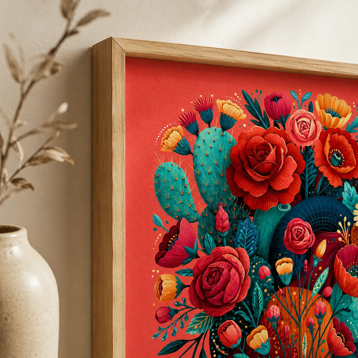 Floral Anatomical Heart Wall Art Decor - Wall Art Decor - styled