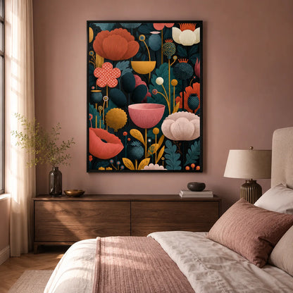 Floral Garden Folk Wall Art Decor - Wall Art Decor - lifestyle