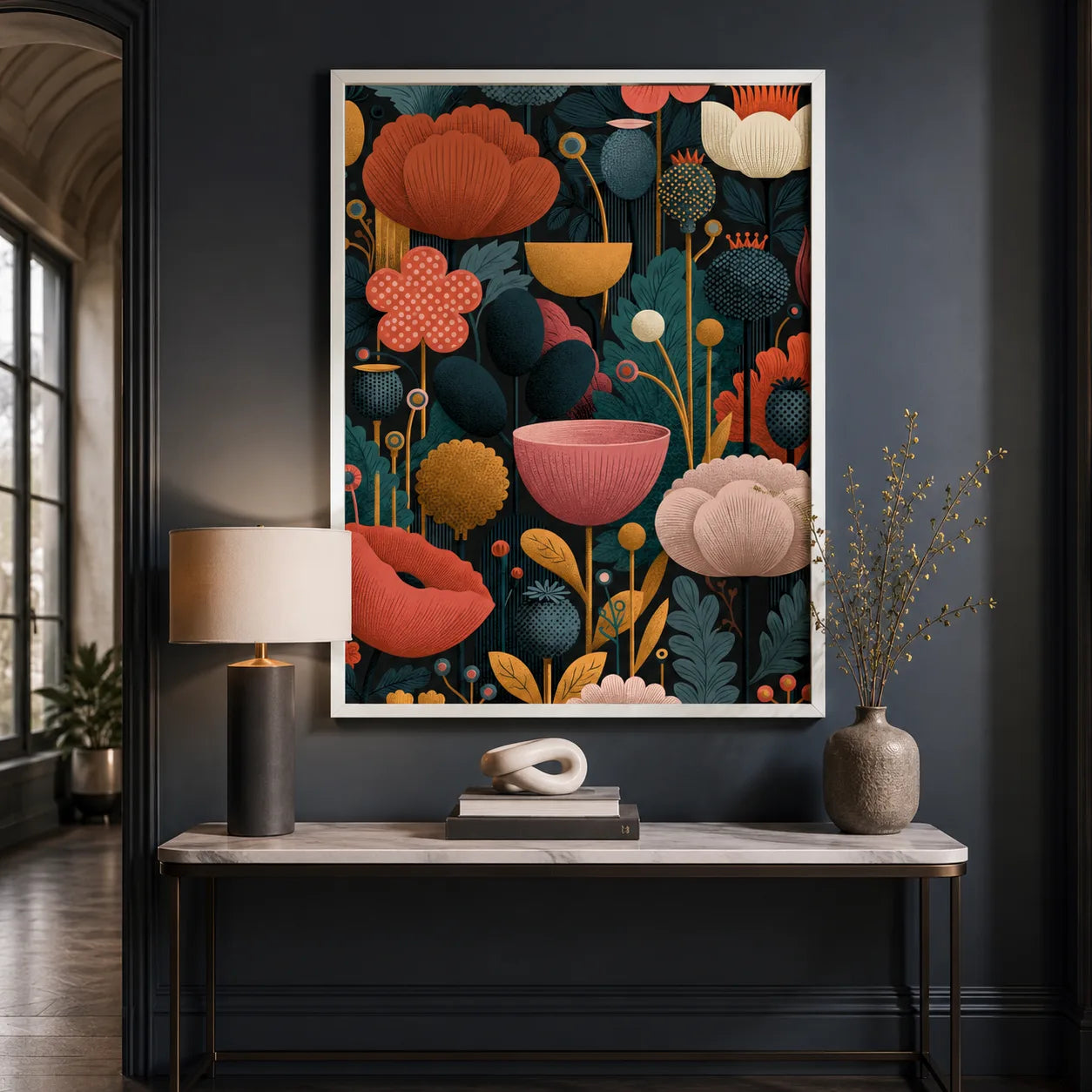 Floral Garden Folk Wall Art Decor - Wall Art Decor - packaging