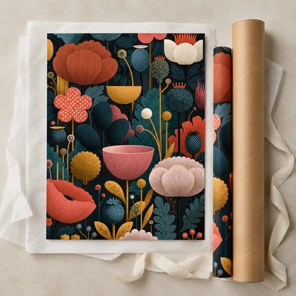 Floral Garden Folk Wall Art Decor - Wall Art Decor - styled