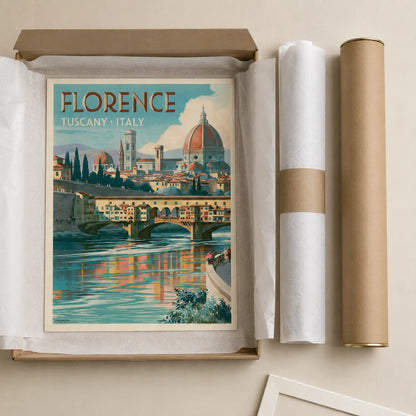 Florence Tuscany Travel Wall Art Decor - Wall Art Decor - back view