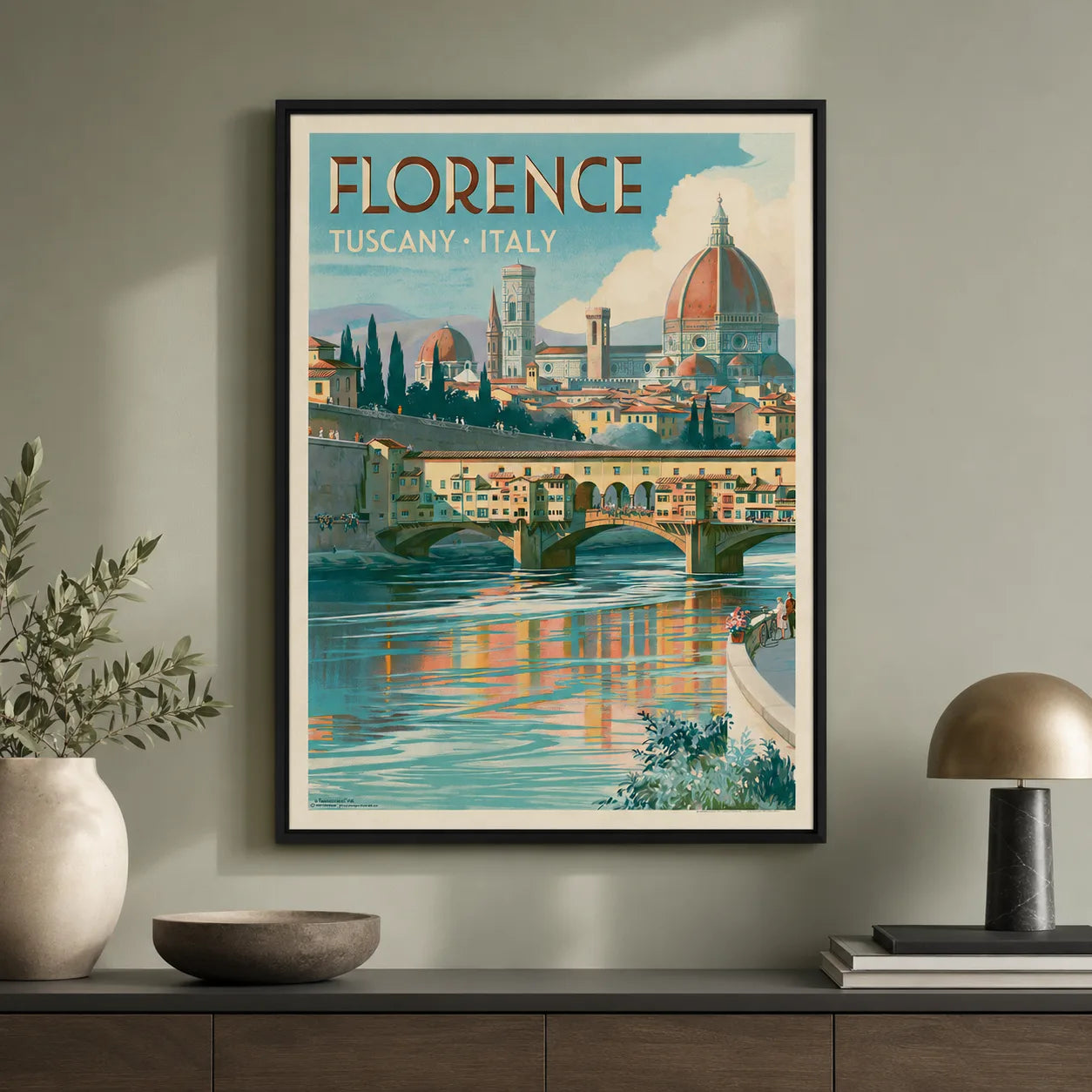Florence Tuscany Travel Wall Art Decor - Wall Art Decor - styled