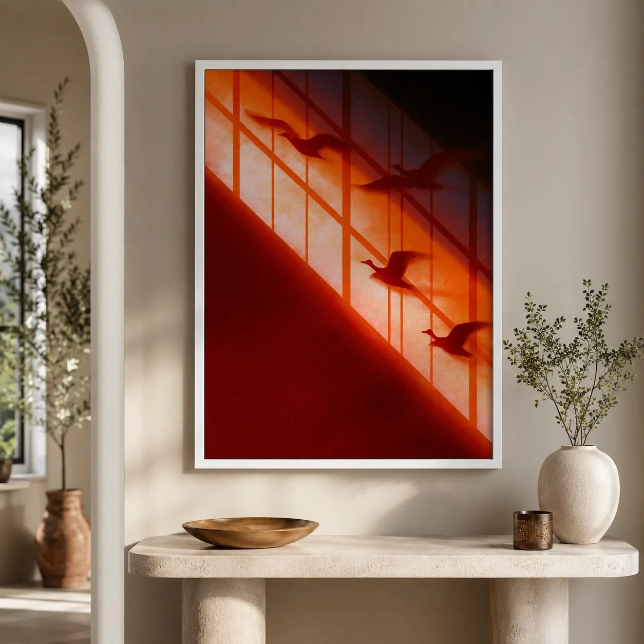 Flying Birds Sunset Wall Art Decor - Wall Art Decor - styled