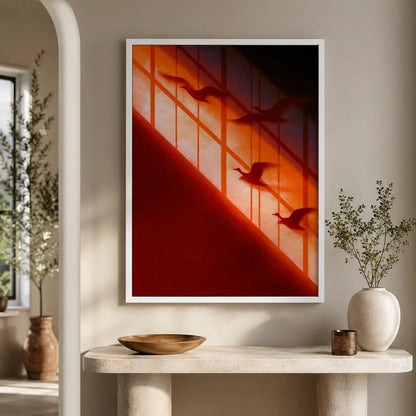 Flying Birds Sunset Wall Art Decor - Wall Art Decor - styled