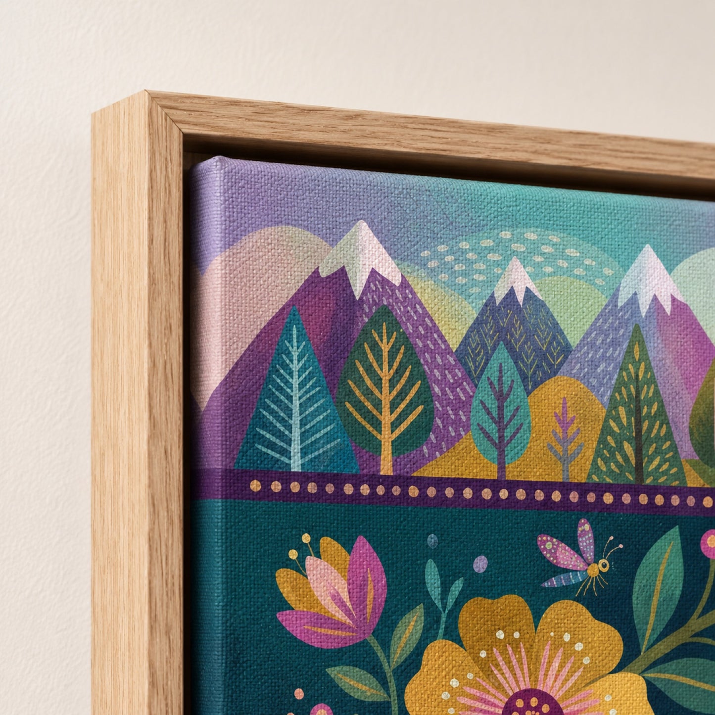 Folk Art Unicorn Floral Medallion Wall Art Decor – preview 5
