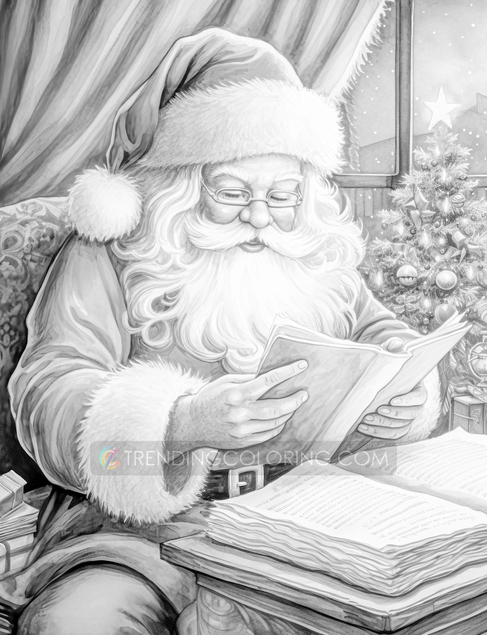 Free Christmas Coloring Pages - Instant Download Freepage - Printable PDF – preview 2