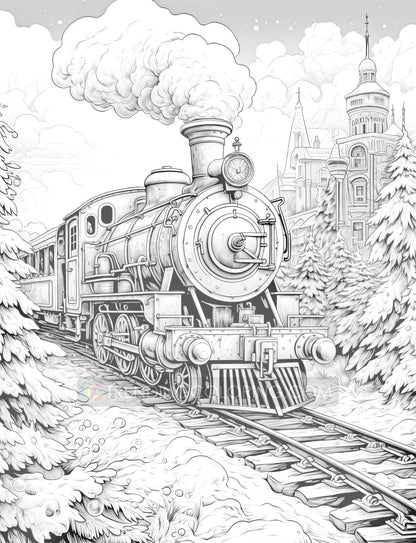Free Christmas Coloring Pages - Instant Download Freepage - Printable PDF – preview 3