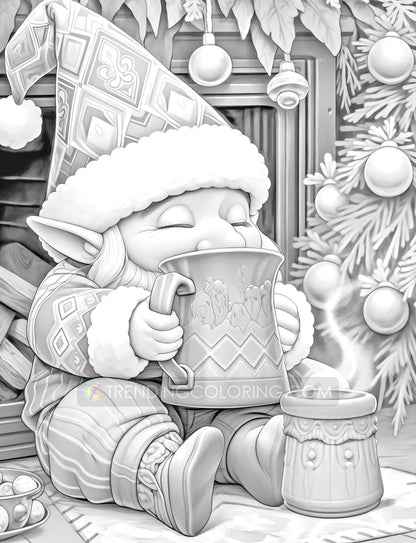 Free Christmas Coloring Pages - Instant Download Freepage - Printable PDF – preview 4
