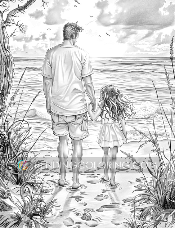 Free Father's Day Coloring Pages - Instant Download Freepage - Printable PDF – preview 2