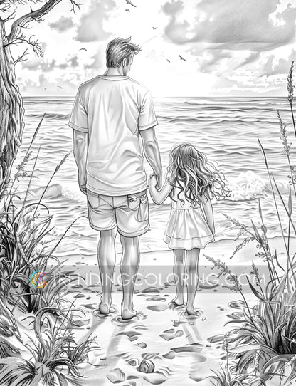 Free Father's Day Coloring Pages - Instant Download Freepage - Printable PDF – preview 2