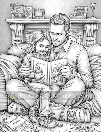 Free Father's Day Coloring Pages - Instant Download Freepage - Printable PDF – preview 3