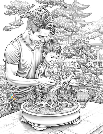 Free Father's Day Coloring Pages - Instant Download Freepage - Printable PDF – preview 4