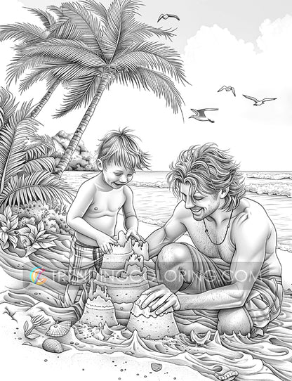 Free Father's Day Coloring Pages - Instant Download Freepage - Printable PDF – preview 6
