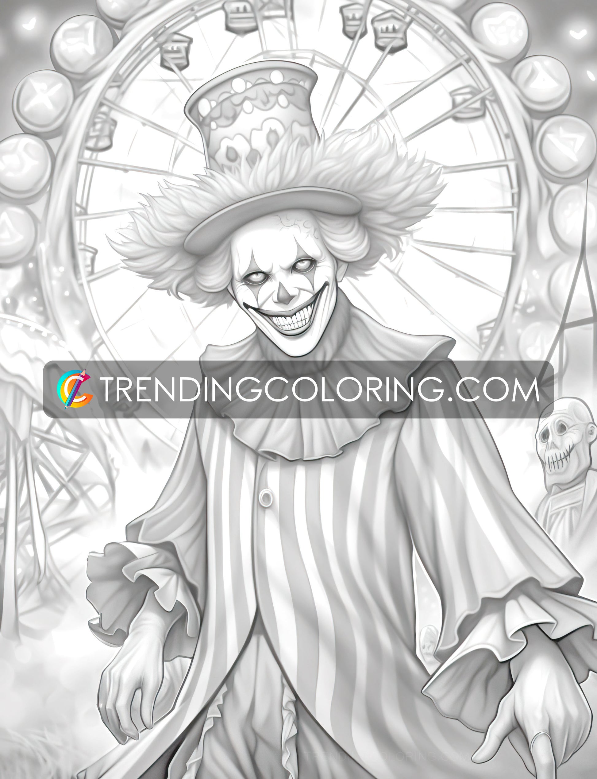 Free Halloween Coloring Pages - Instant Download Freepage - Printable PDF – preview 3