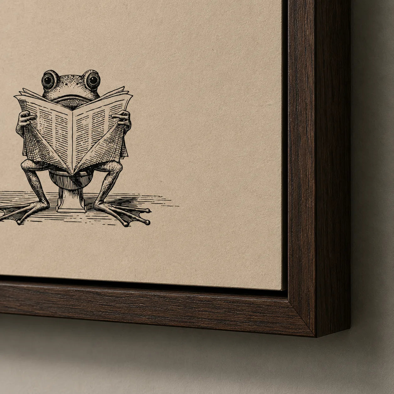 Frog Reading Newspaper Wall Art Decor - Wall Art Decor - packaging