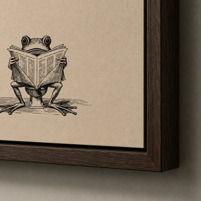 Frog Reading Newspaper Wall Art Decor - Wall Art Decor - packaging