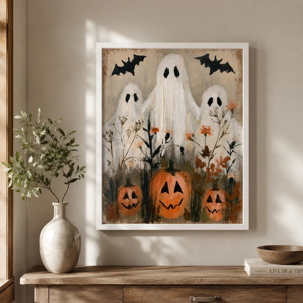 Ghosts and Pumpkins Halloween Wall Art Decor - Wall Art Decor - view 11