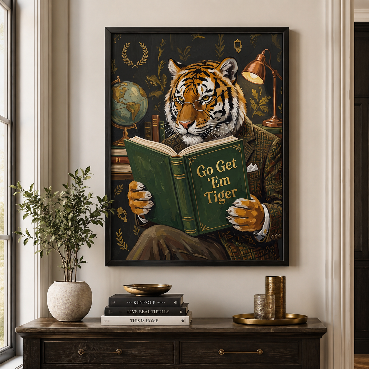 Go Get Em Tiger Dark Academia Wall Art Decor – preview 10