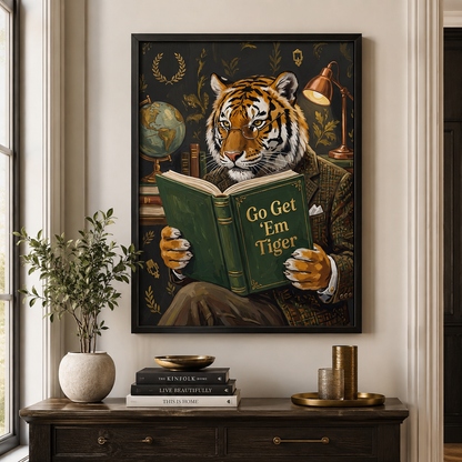 Go Get Em Tiger Dark Academia Wall Art Decor – preview 10