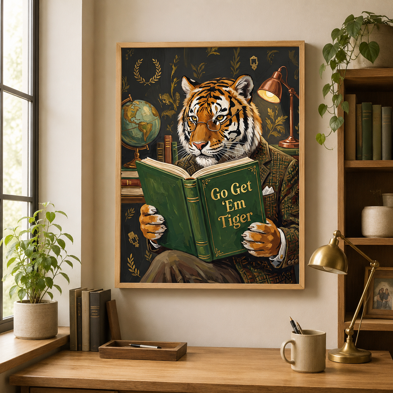 Go Get Em Tiger Dark Academia Wall Art Decor – preview 7