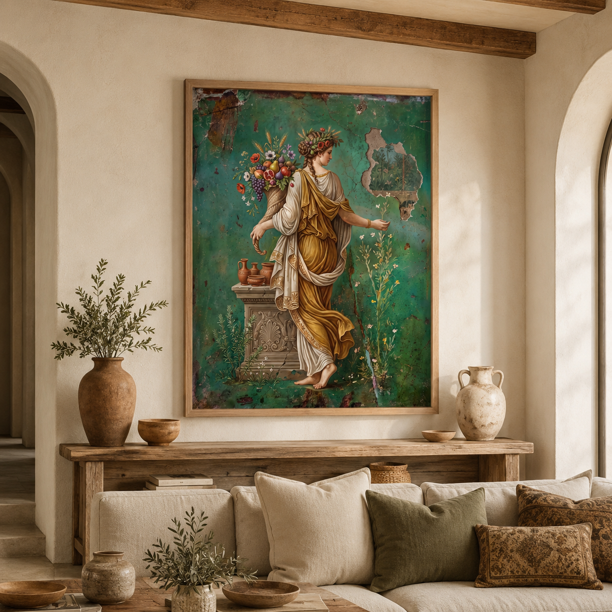 Goddess of Abundance Classical Fresco Wall Art Decor – preview 3