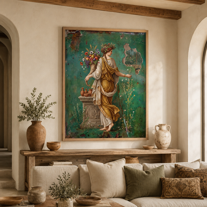 Goddess of Abundance Classical Fresco Wall Art Decor – preview 3