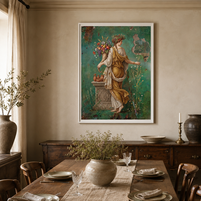 Goddess of Abundance Classical Fresco Wall Art Decor