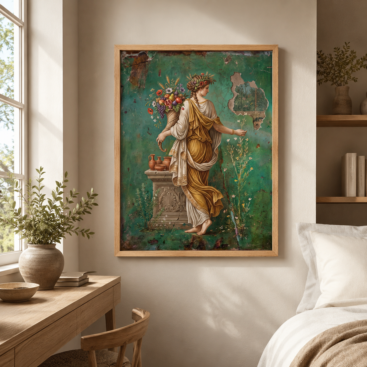 Goddess of Abundance Classical Fresco Wall Art Decor – preview 7