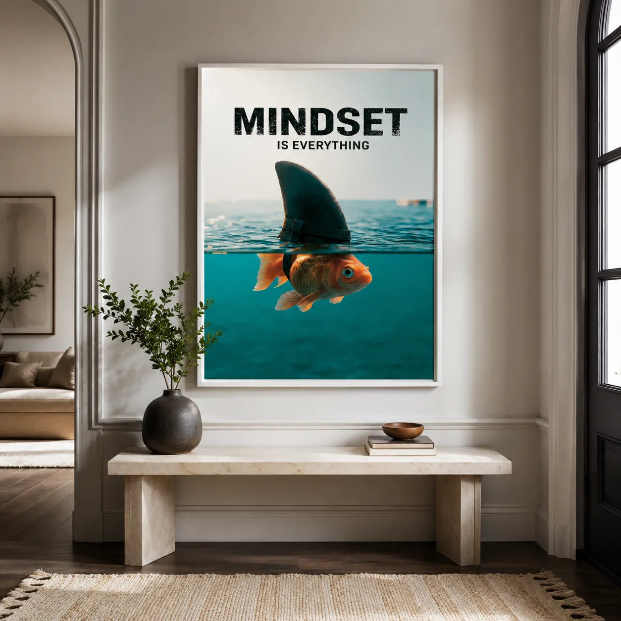 Goldfish Shark Mindset Wall Art Decor - Wall Art Decor - view 11