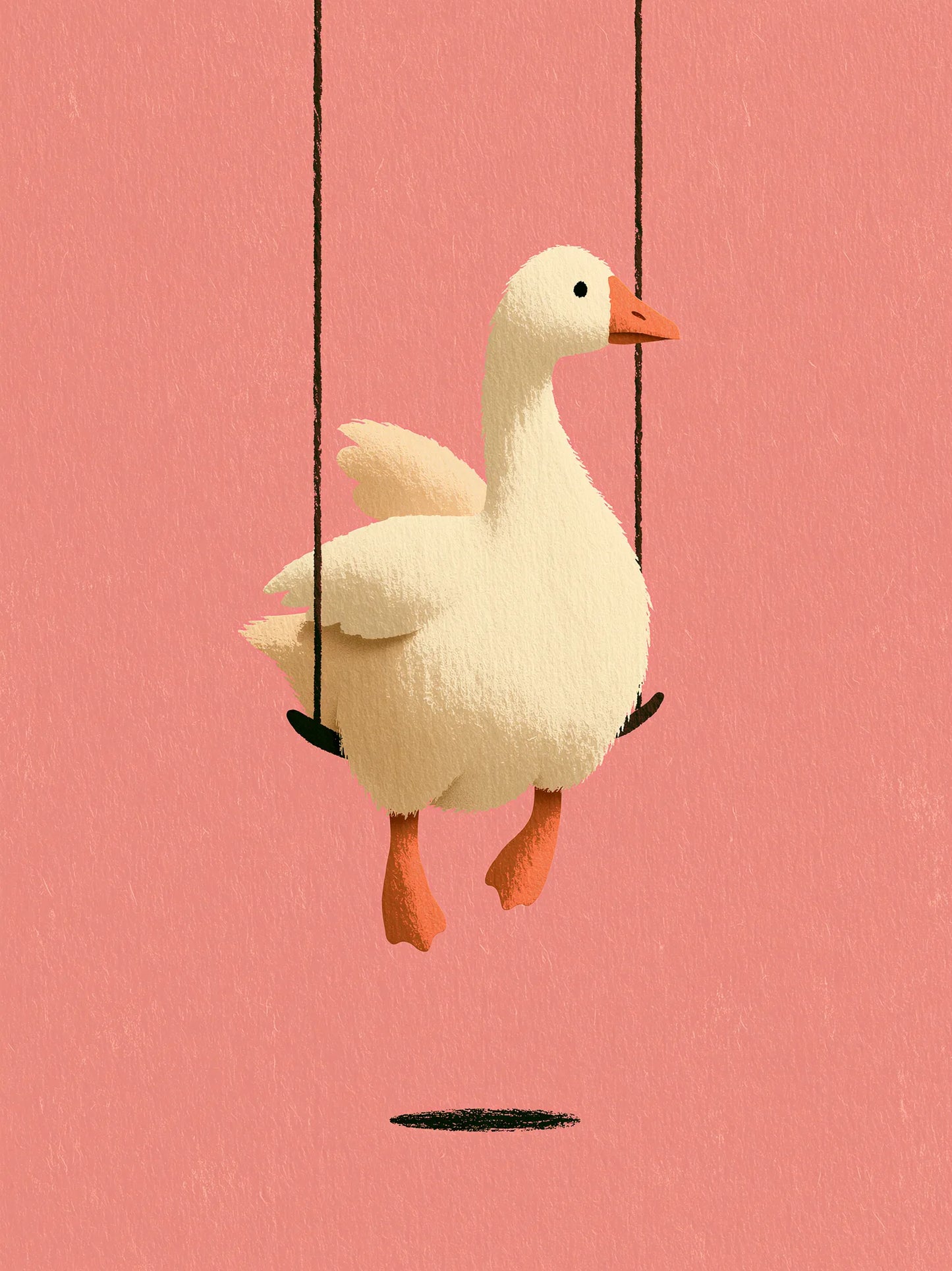 Goose on a Swing Wall Art Decor - Wall Art Decor - front view