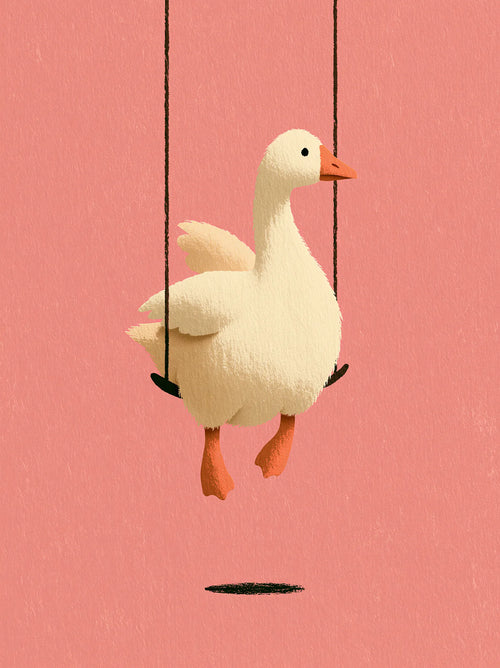 Goose on a Swing Wall Art Decor