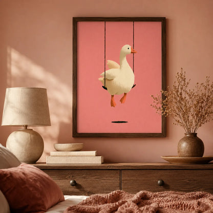 Goose on a Swing Wall Art Decor - Wall Art Decor - in use