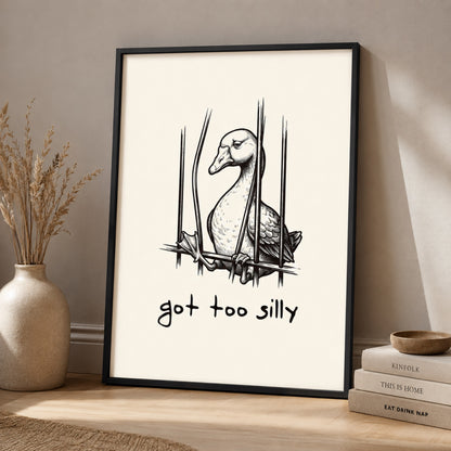 Got Too Silly Duck Wall Art Decor preview 2