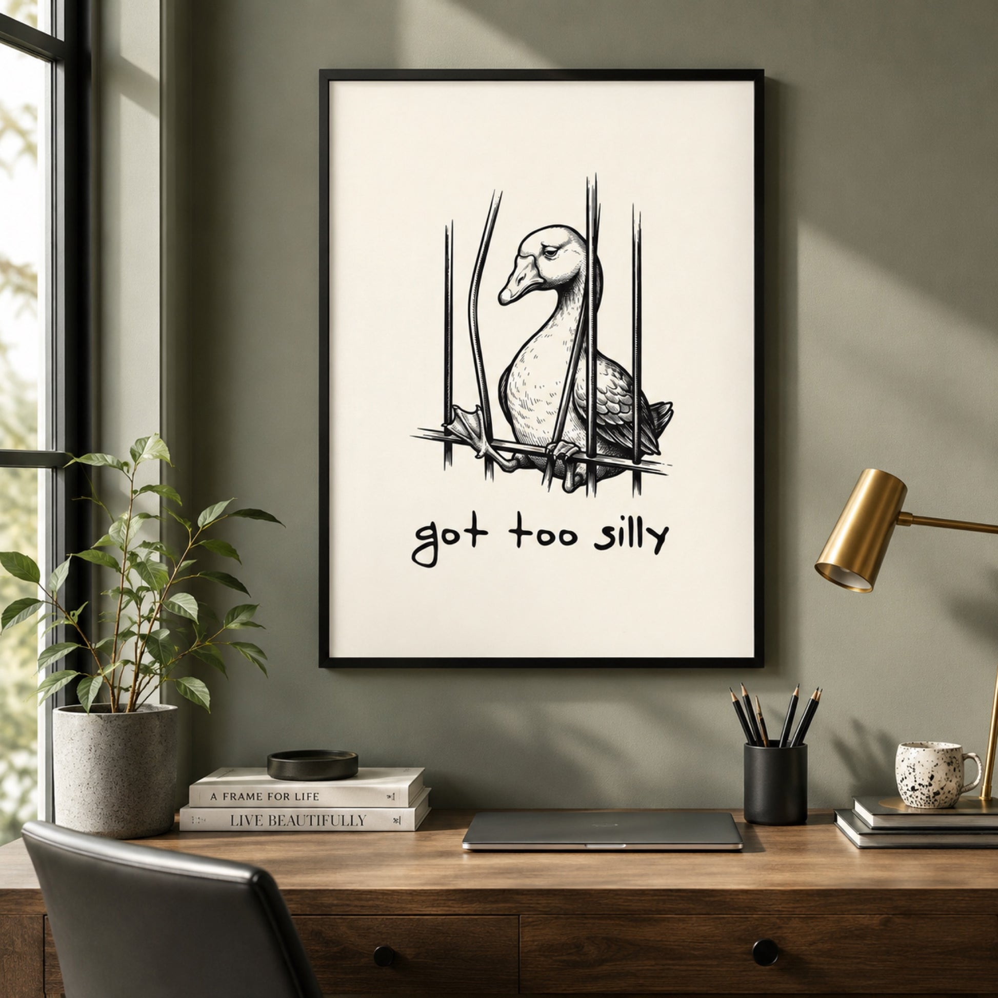 Got Too Silly Duck Wall Art Decor preview 3
