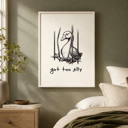 Got Too Silly Duck Wall Art Decor preview 4