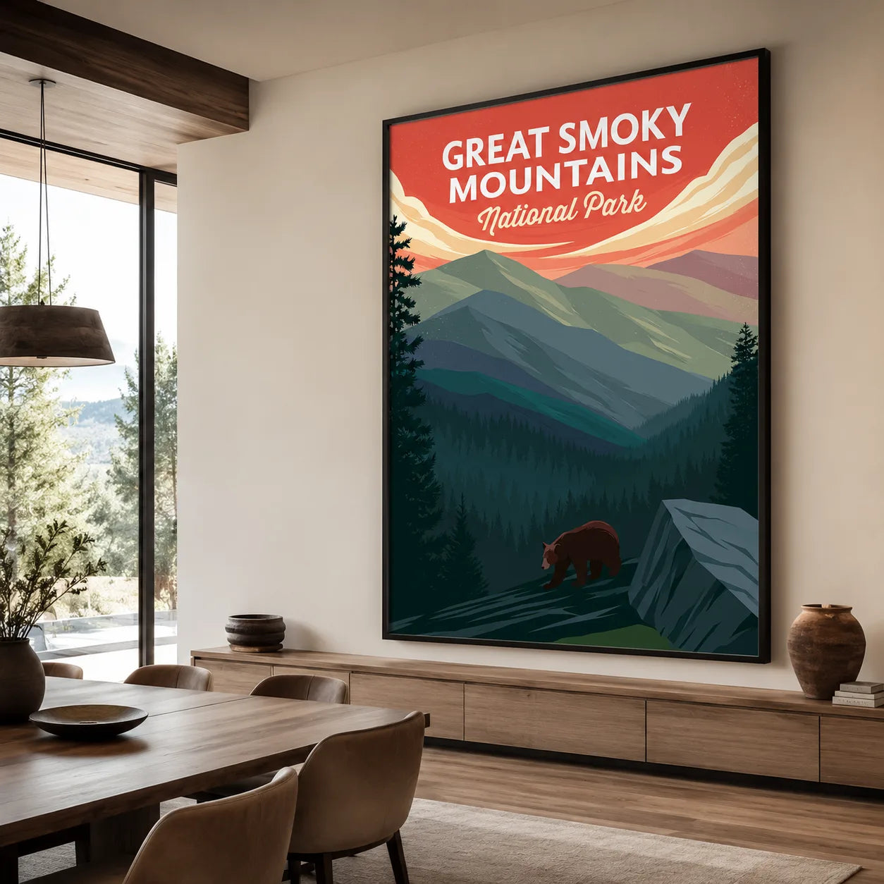 Great Smoky Mountains Wall Art Decor - Wall Art Decor - close up