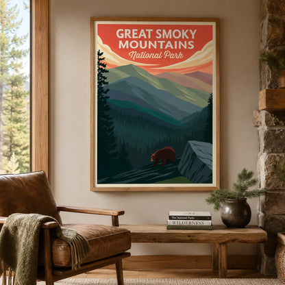 Great Smoky Mountains Wall Art Decor - Wall Art Decor - detail