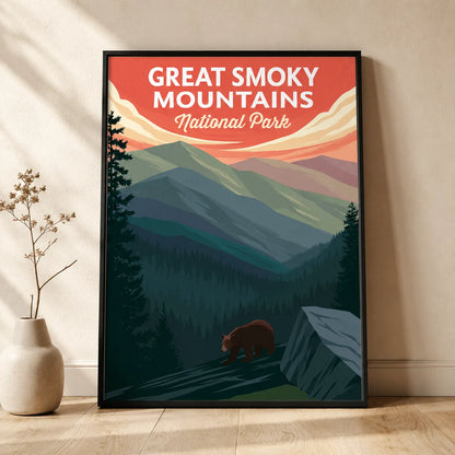 Great Smoky Mountains Wall Art Decor - Wall Art Decor - side view