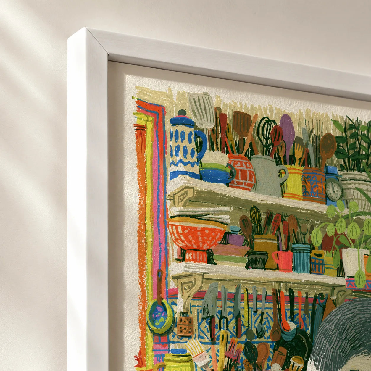 Greyhound Cooking in Kitchen Wall Art Decor - Wall Art Decor - packaging