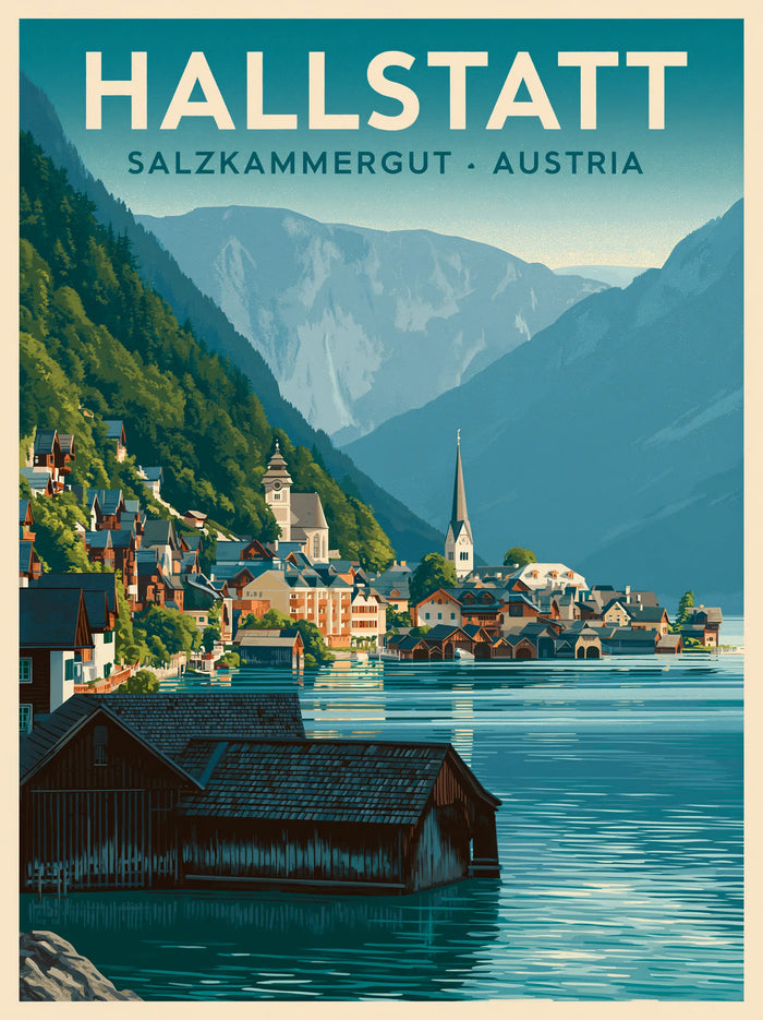 Hallstatt Austria Travel Wall Art Decor
