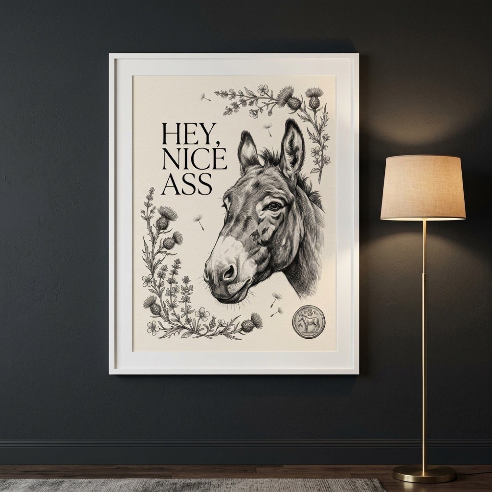 Hey Nice Ass Donkey Wall Art Decor preview 10