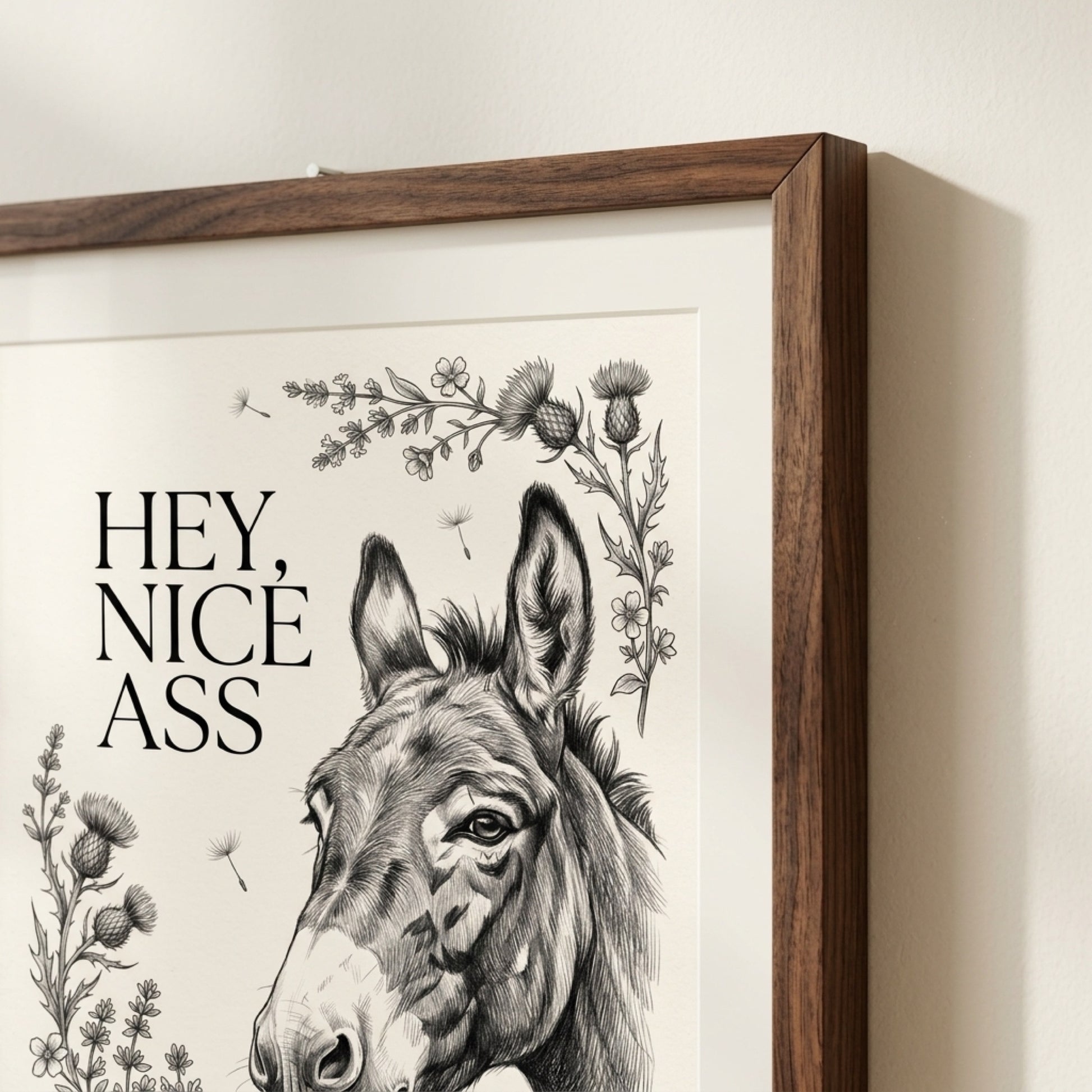 Hey Nice Ass Donkey Wall Art Decor preview 8