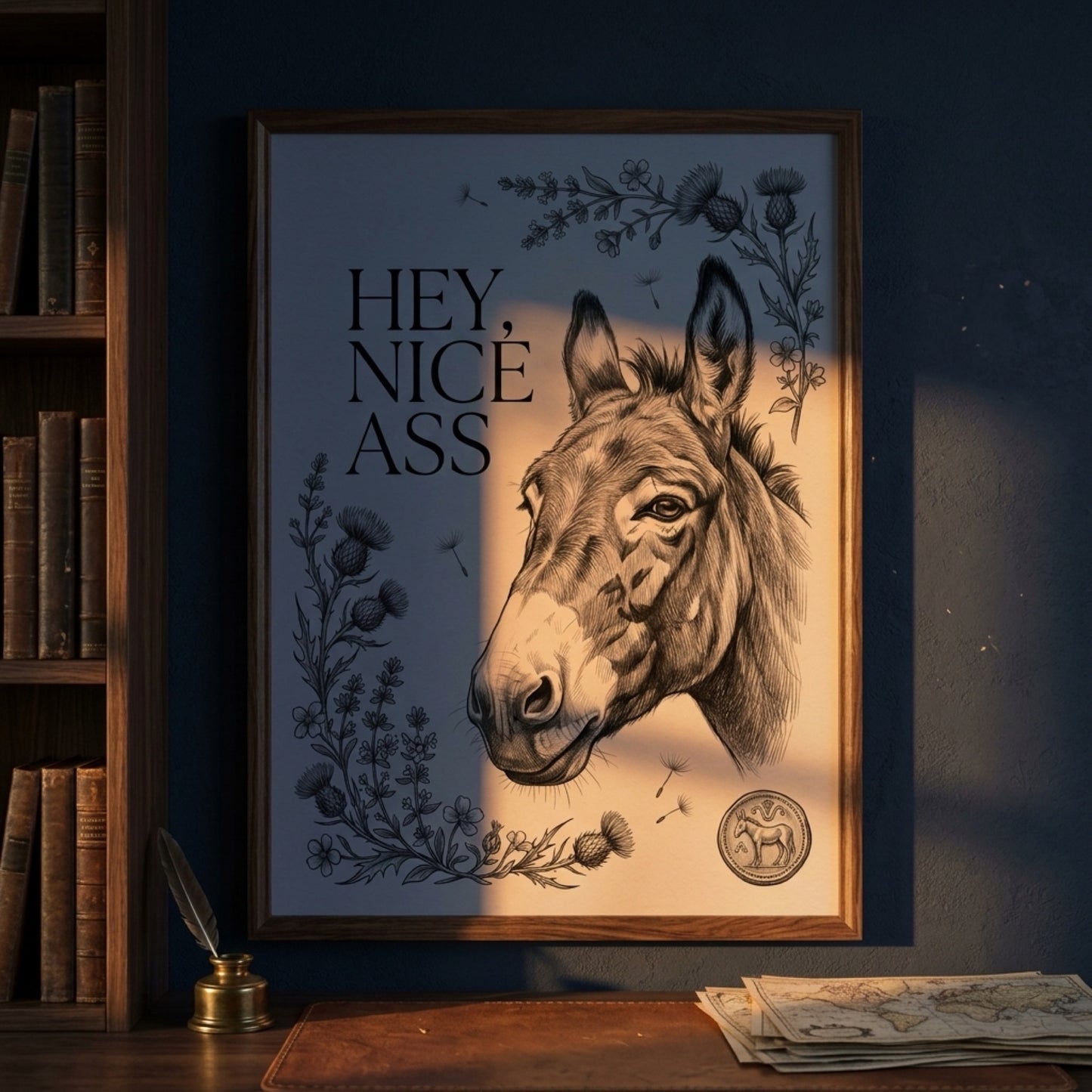 Hey Nice Ass Donkey Wall Art Decor preview 9