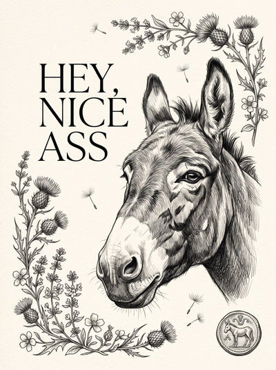 Hey Nice Ass Donkey Wall Art Decor