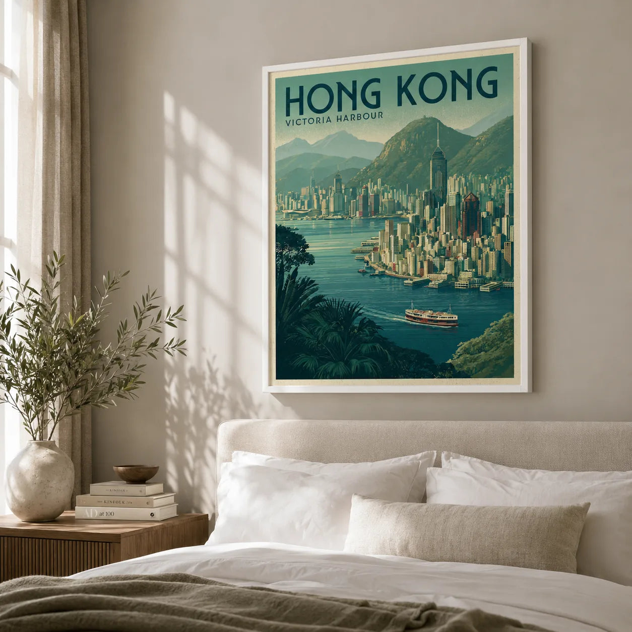 Hong Kong Victoria Harbour Wall Art Decor - Wall Art Decor - alternate angle